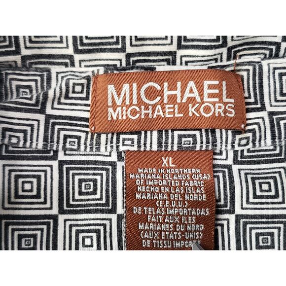 Michael Kors Abstract Art Design Long Sleeve Button Down Collared Dress Shirt - Picture 4 of 8